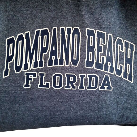 Pompano Beach Florida Crewneck Sweatshirt Women’s XL Heather Blue Pacific & Co - Picture 3 of 4